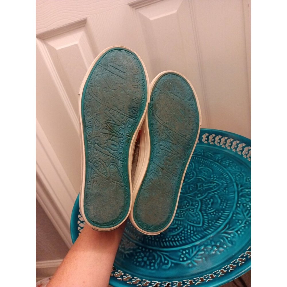 Women's Blowfish Malibu Maura Slip On Gray Stripes Sneakers Size 7.5 M - Picture 9 of 12